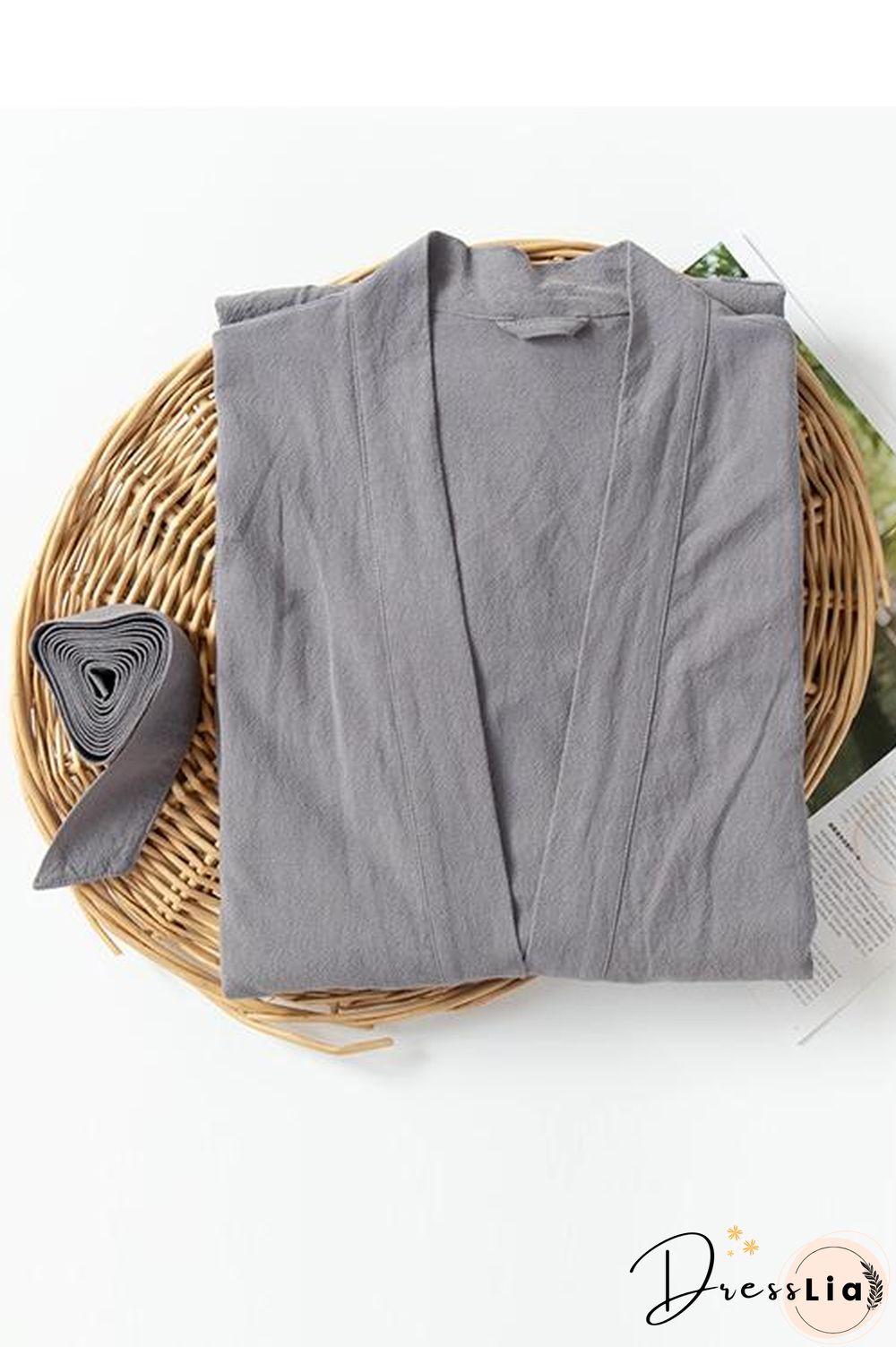 Roomy Linen Kimono With Belt