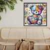 Diamond Painting -DIY Full Square Drill Colorful Patchwork Bear(35*35 CM)