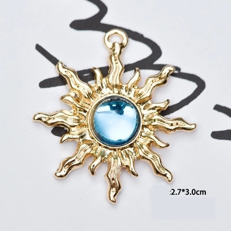 10 Pcs/package Minimalist Sun Alloy Plating Inlay Jewelry Accessories