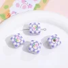 Lovely Chessboard Flower Dice Square Acrylic Beads DIY Jewelry