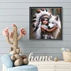 Diamond Painting-DIY Full Round Drill Girl Dog