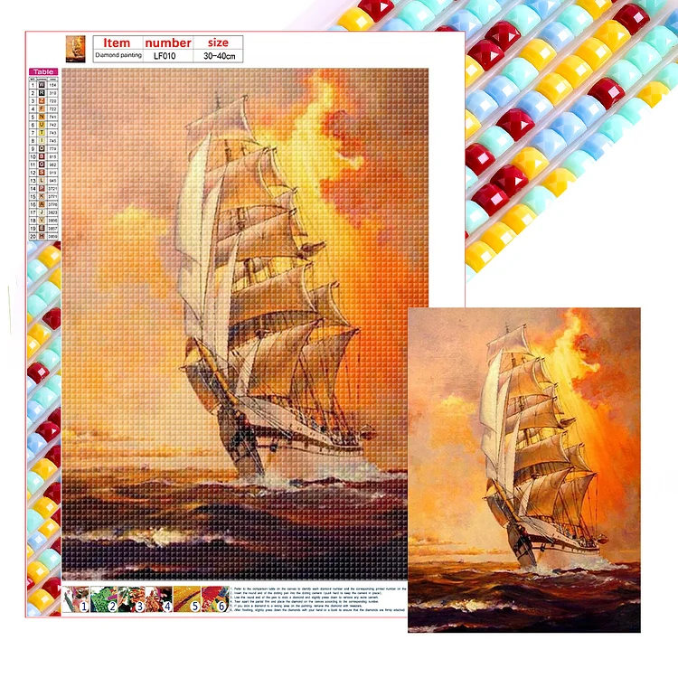 Sea Sailing - Full Square - Diamond Painting (30*40cm)