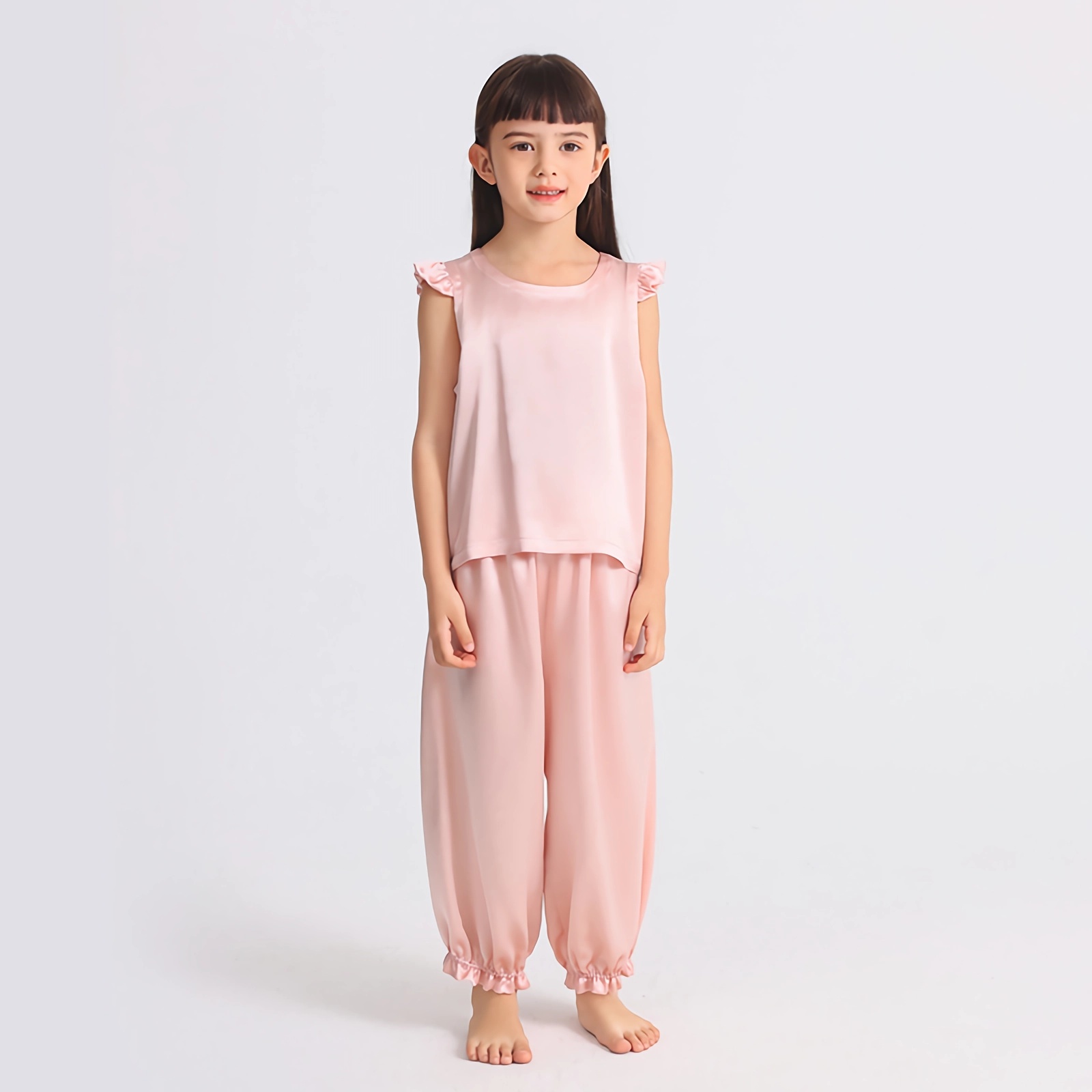22 Momme 2-piece Silk Pajamas For Kid REAL SILK LIFE