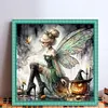 Halloween Tinker Bell Witch-11CT Stamped Cross Stitch 40*40cm/15.75*15.75in tapestrymarket
