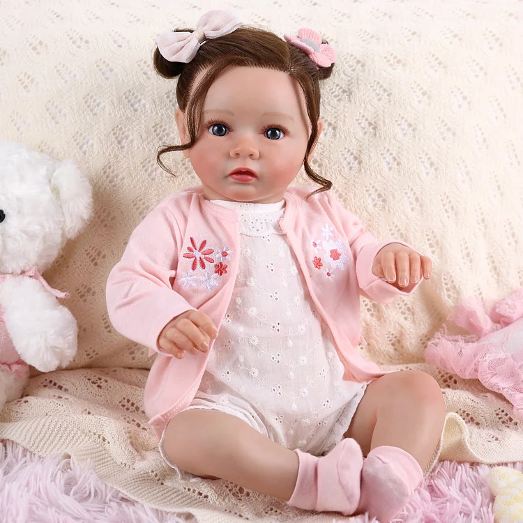 Babeside Daisy 20'' Awake Reborn Baby Doll Girl The Idyllic Princess with Heartbeat Coos and Breath