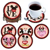 8pcs Cartoon DIY Diamond Painting Holz Untersetzer Kits mit Halter (zwei Mäuse)