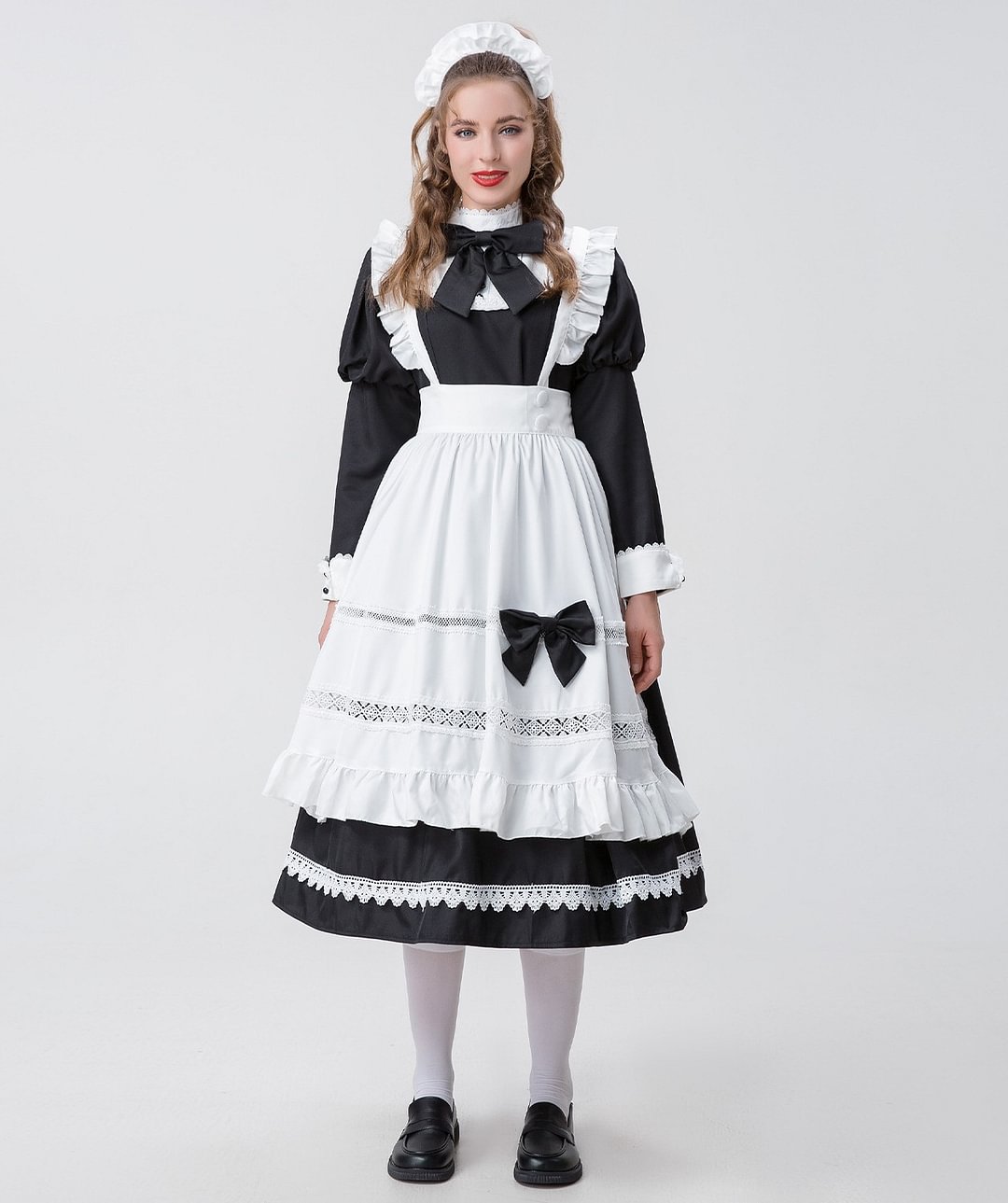 British Long Sleeve Maid Costume Classical Mono Japanese Uniform Cute Dress Novameme