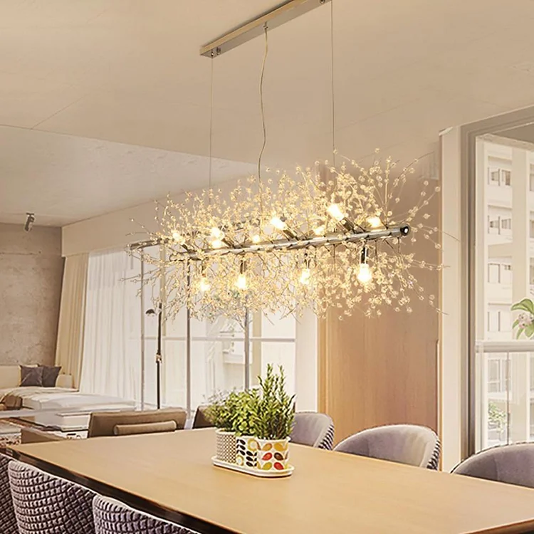 Dazzling Crystal LED Modern Chandeliers Pendant Light Hanging Lamp - Appledas