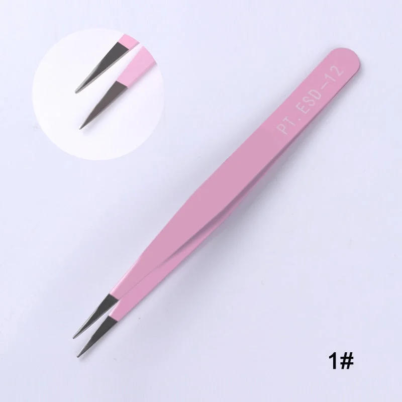8 Style Colorful Cuticle Pusher Tweezer Nails Pusher Tools Cuticle Trimmer Dead Skin UV Gel Polish Stainless Steel Clean Tools-Nail Inspo