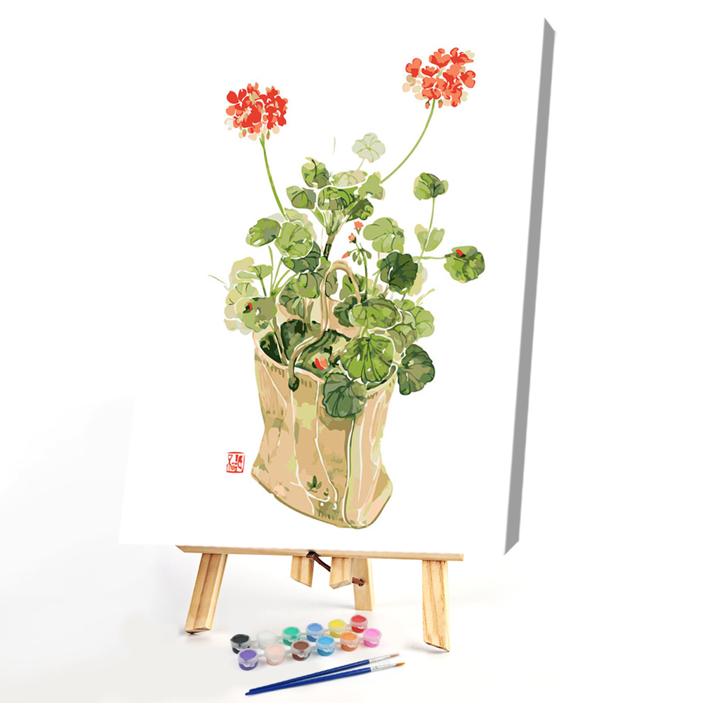 

40*50cm - Paint By Numbers - Red Flower, 501 Original