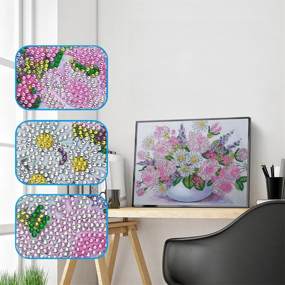 Diamond Painting - Special Shaped Drill - Flowers(30*25cm)