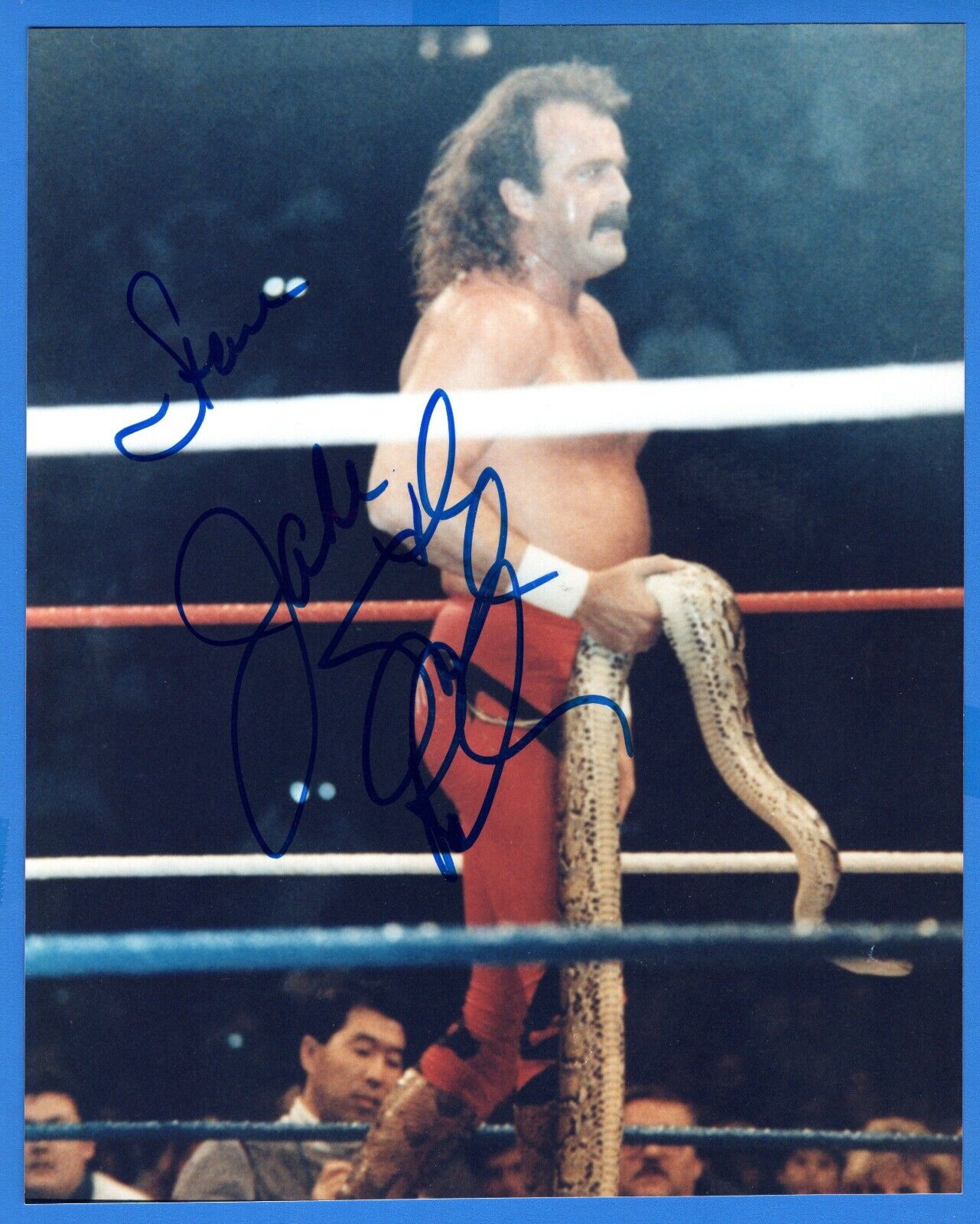 Jake The Snake Roberts Pro Wrestler Hand Signed Autograph 8x10 Photo Poster painting