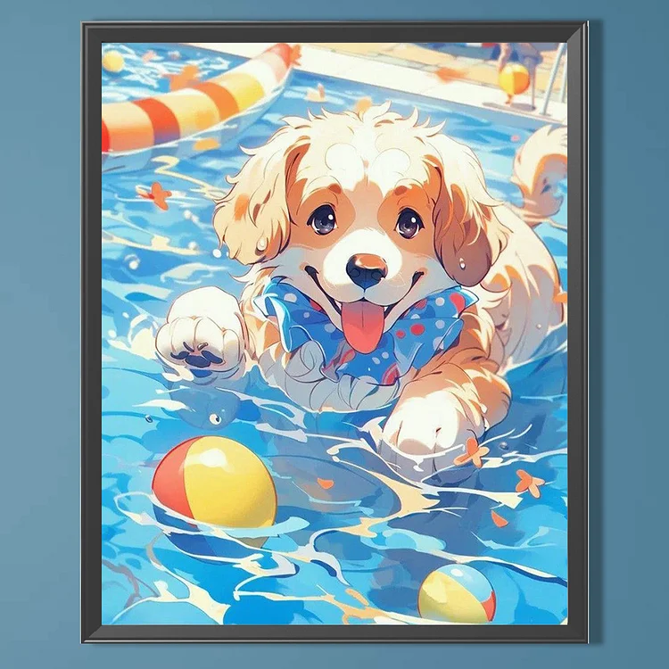 Lovely Dog Cheap Price Oil Canvas Full Drill Diamond Painting for