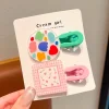 Lovely Rainbow Flower Hair Pins for Kids