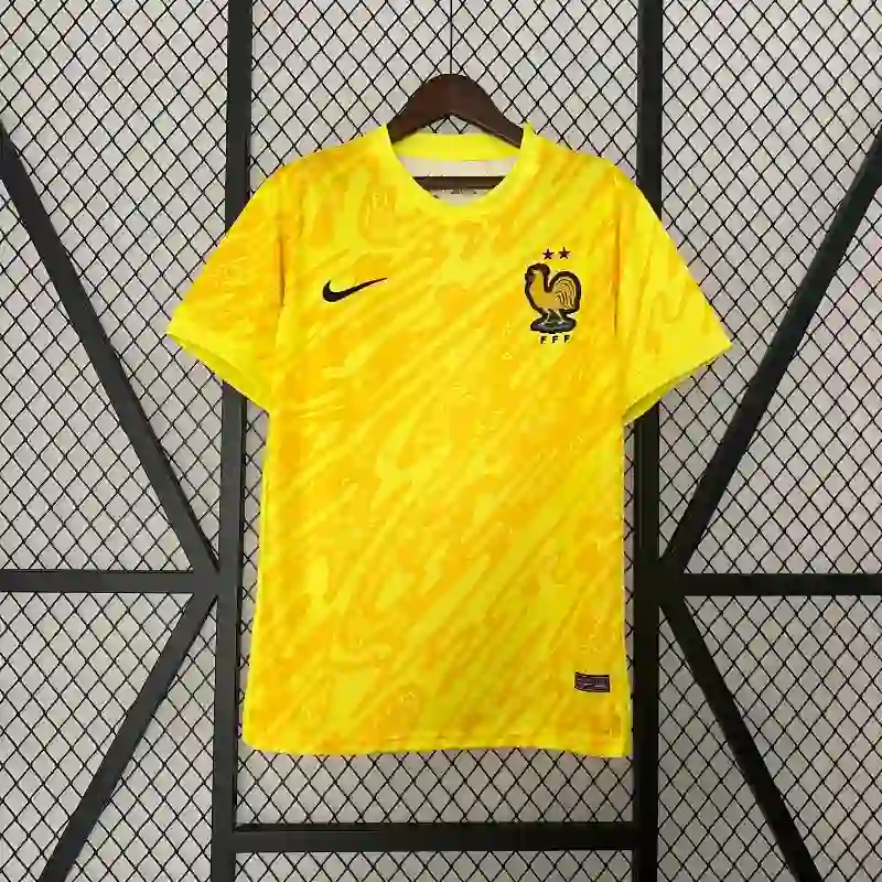 2024 Goalkeeper France Yellow Soccer Jersey