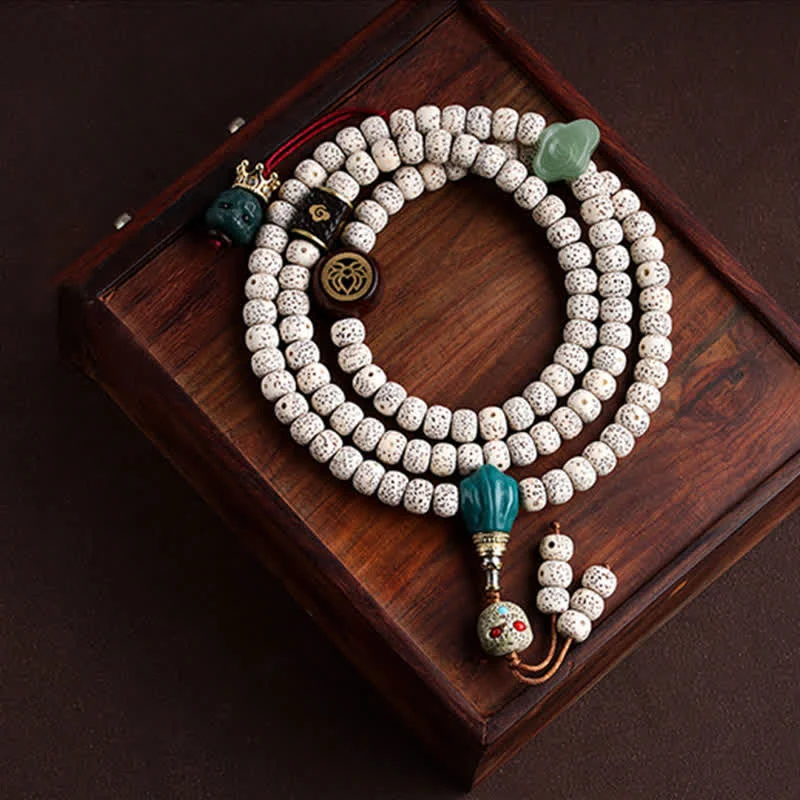 Bodhi Seed Tibetan 108 Mala Beads Charm Bracelet