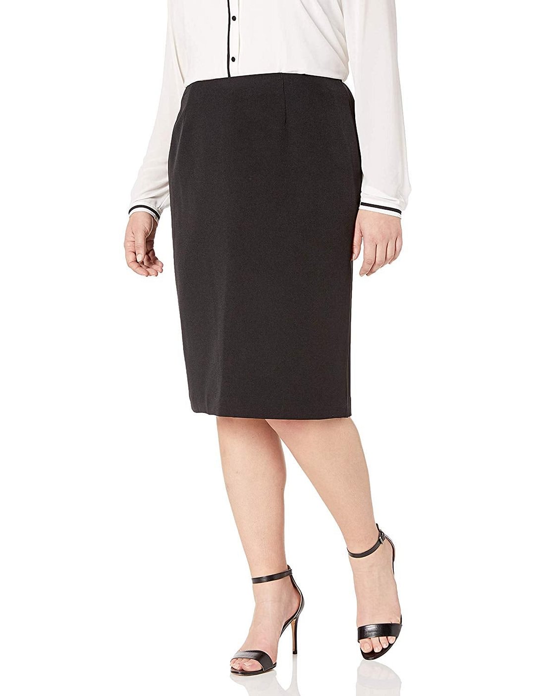 Women's Plus Size Stretch Crepe Skimmer Skirt