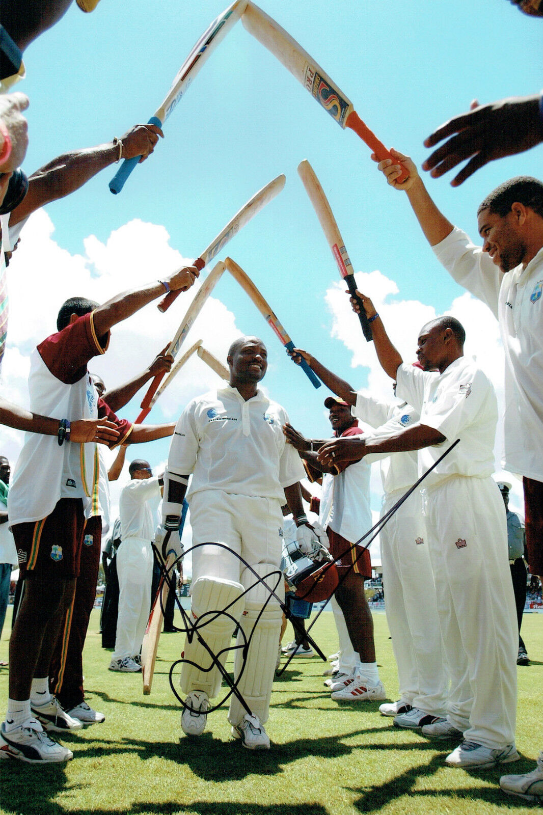 Brian LARA Signed Autograph 12x8 Photo Poster painting AFTAL COA Cricket Guard of Honour Record