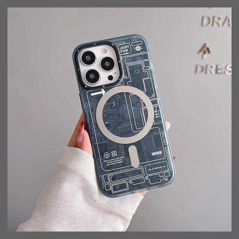Circuit Board Skin Feel MagSafe Phone Case