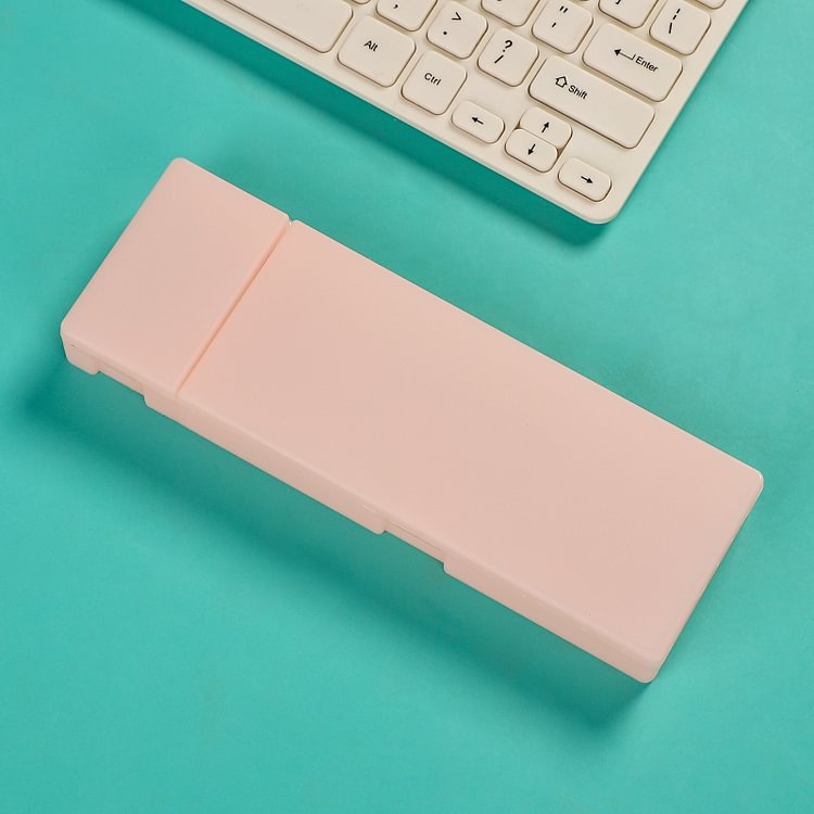 JOURNALSAY 1 Pcs Simple PP Pencil Cases Kawaii Large Capacity Eraser Pencil Storage Box