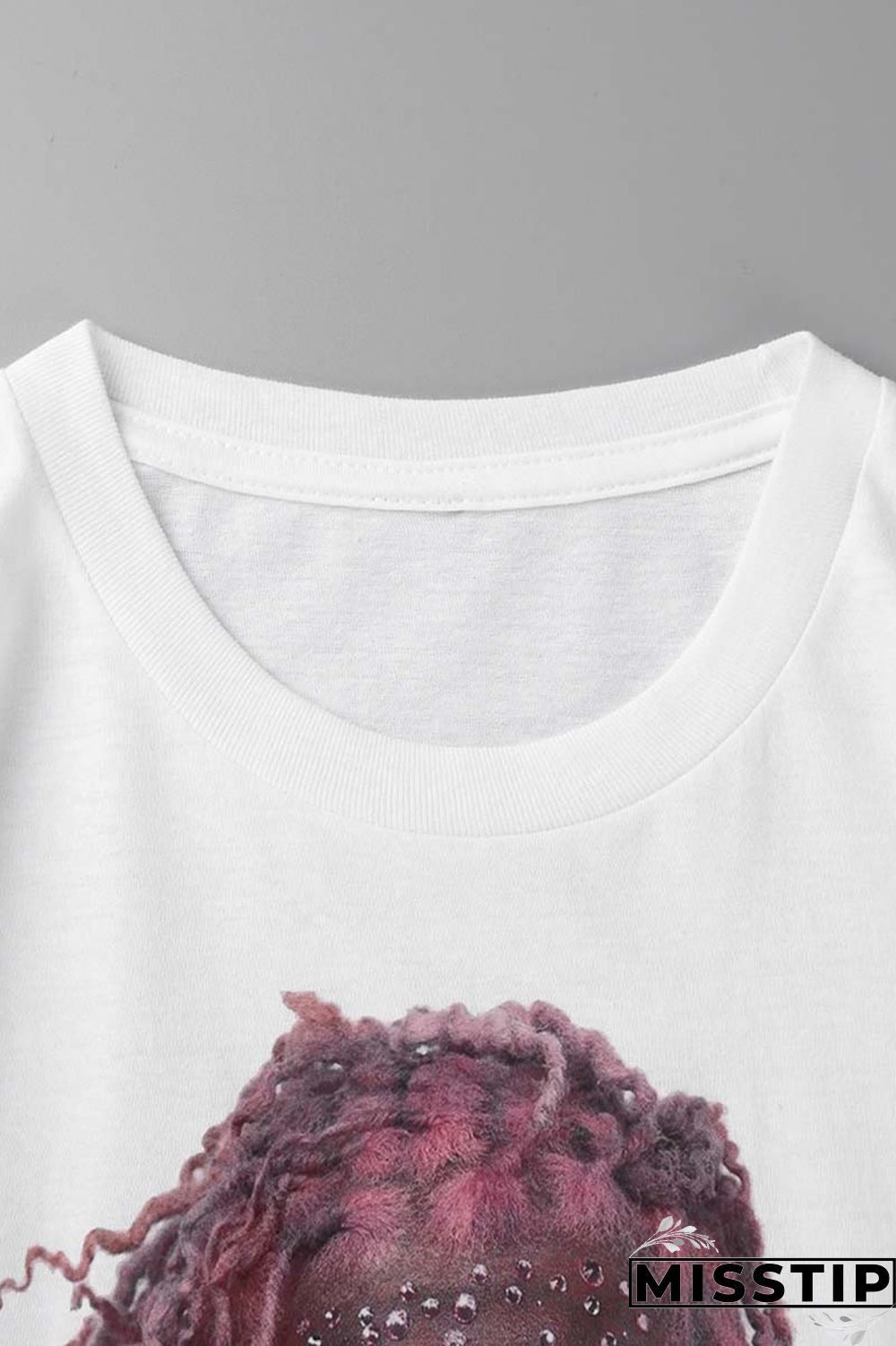 White Casual Print Basic O Neck T-Shirts (Subject To The Actual Object)