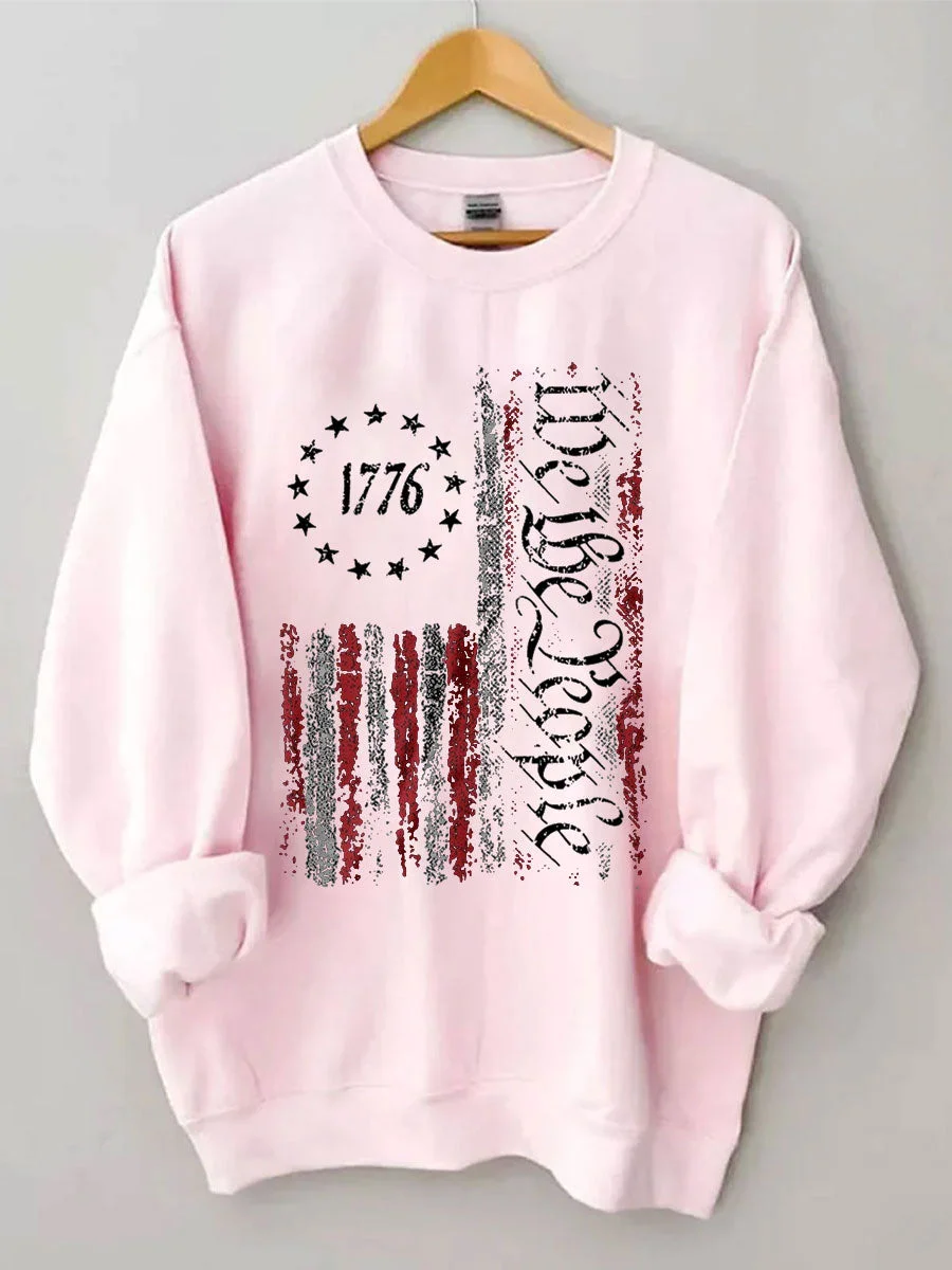 We The People America Flag Sweatshirt