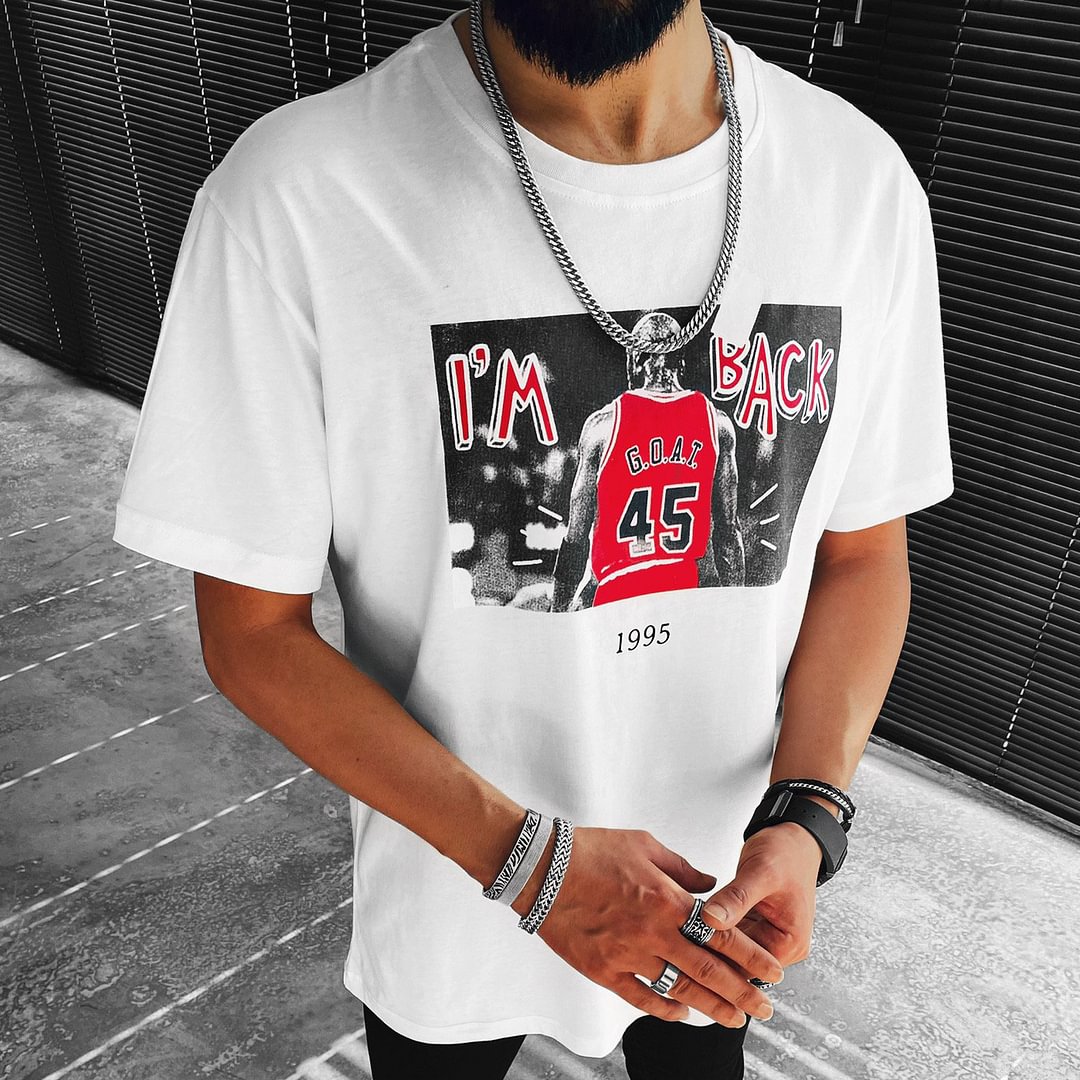 Basketball Boy Print Short Sleeve T-shirt