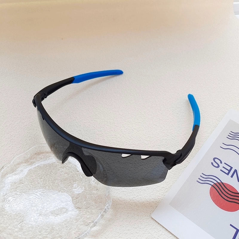 Casual Cool Style Color Block Pc Avaitor Half Frame Kids Sunglasses