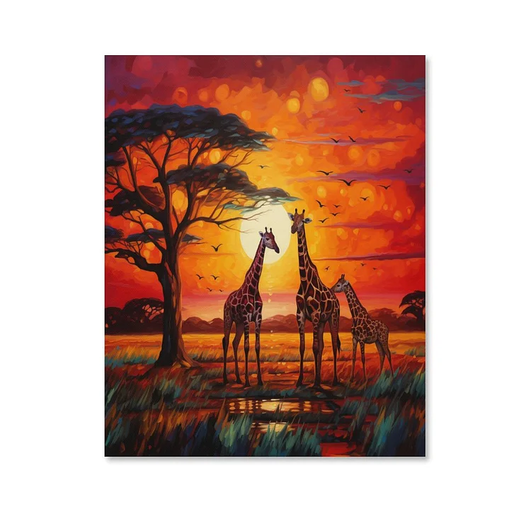 Hanging Picture AFRICAN GIRAFFE   customized, personalized, gift