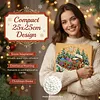 Christmas Train Framed Pearl Painting Kit 25x25cm for Adults