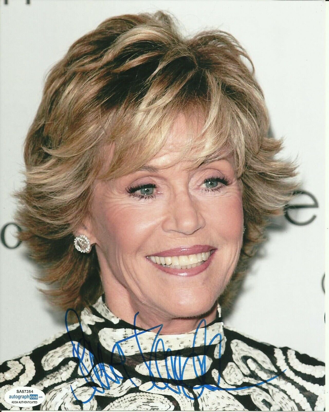 JANE FONDA SIGNED Photo Poster painting UACC REG 242 FILM AUTOGRAPHS also ACOA cert