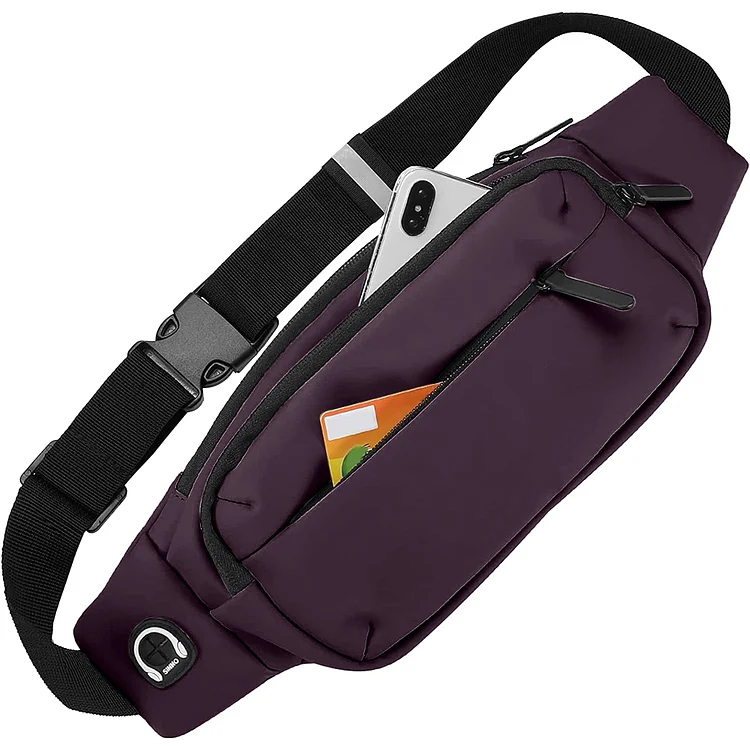 Unisex Lightweight Running Bag Large Capacity Outdoor Cycling Bag (Purple)