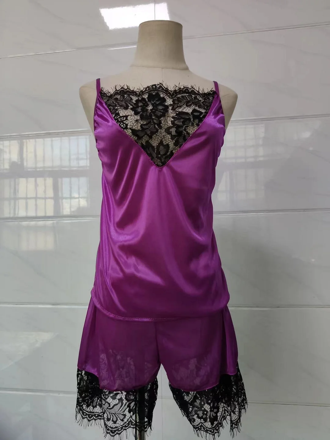 Churchf Exploding New Homewear Fashion And Comfortable Lace Pajamas Set Large