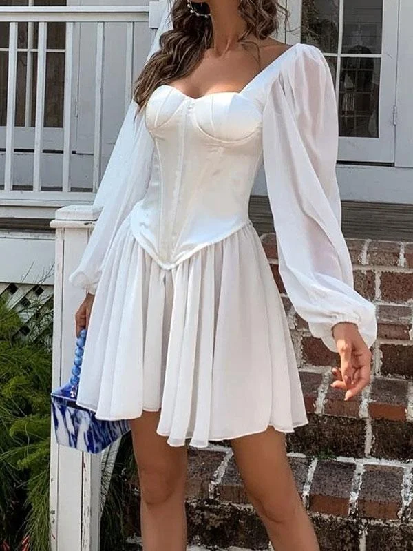 Long sleeve corset dress
