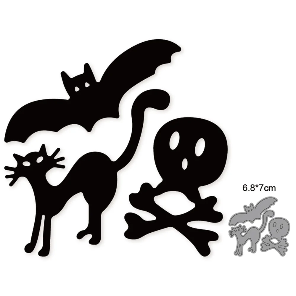 Customized Dies Halloween Bat Pumpkin Ghost Metal Cutting Dies Scrapbooking Dies For DIY Craft Paper Card Making Stencils Dies