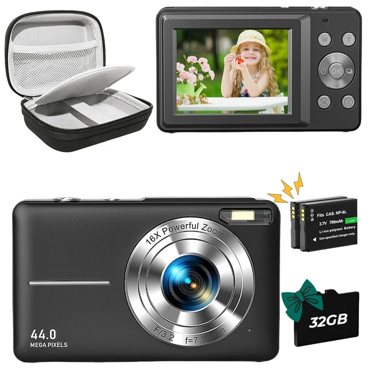 Melcam Digital Camera with Case-B