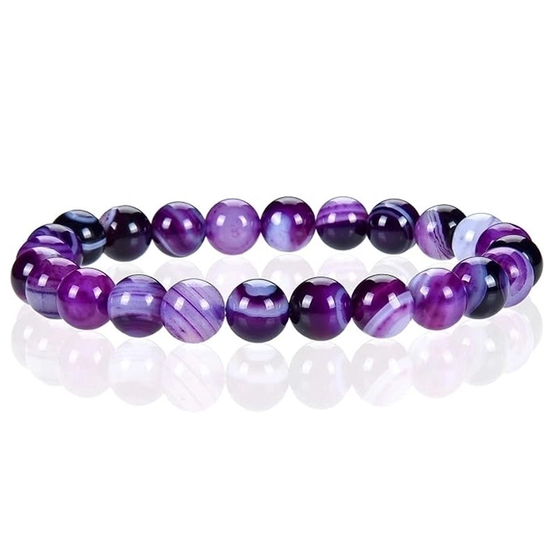 Minimalist Classic Style Round Natural Stone Bracelets In Bulk