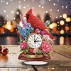 Flower Cardinal DIY Diamond Clock Ornament