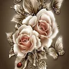 Diamond Painting -DIY Round Drill Rose Flower(50*50 CM)