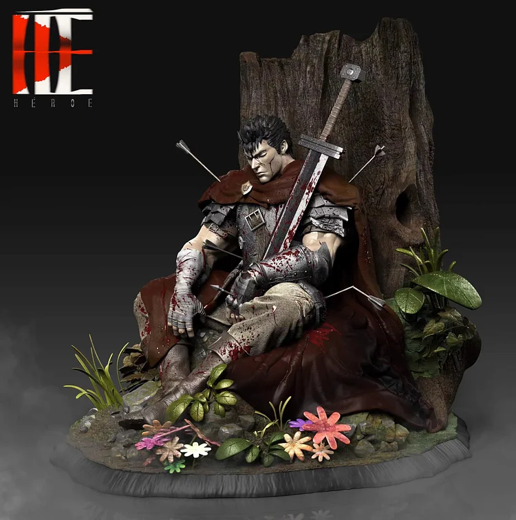 PRE-ORDER Héroe Collectibles Studio - Berserk - Guts 1/4 Scale Statue(GK)