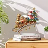DIY Christmas Snowman Train Acrylic Special Shaped Diamond Painting Desktop Ornaments