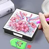 Blumen Vogel Leder Memo Pad Halter - 5d DIY Handwerk Aufbewahrungsbox