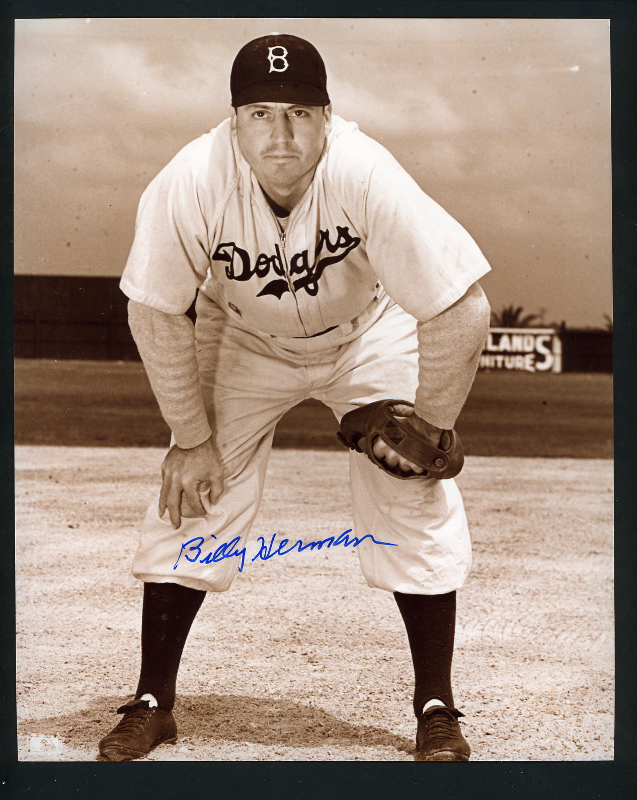 Billy Herman Signed Autographed 8x10 Photo Poster painting JSA aut sticker card Brooklyn Dodgers