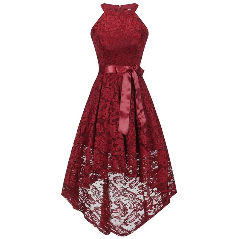 New Bridesmaid fashion new neck lace pendant tail dress banquet dress girl's beauty graduation ceremony presided dress vestidos