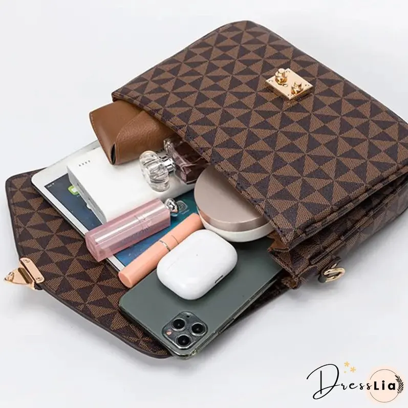 Paziye Check Print Ladies Crossbody Bag