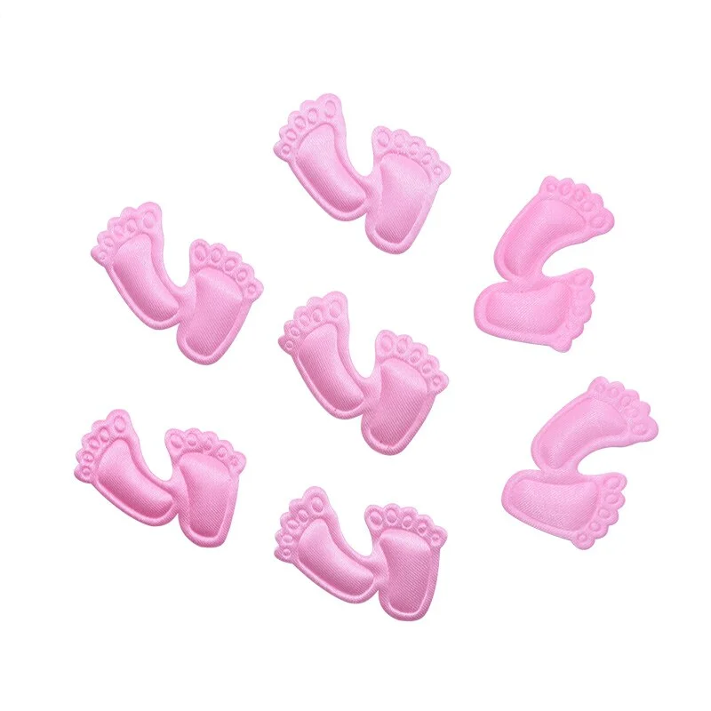 100Pcs Blue Pink Baby Shower Table Confetti Kids Birthday Party Footprint Pacifier Sprinkles Baby Shower Boy Girl Decoration