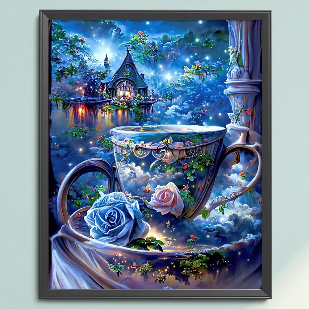 11CT Full Counted Cross Stitch - Flower(Canvas|40*50CM)