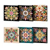 6Pcs Diamond Painting Greeting Card Mandala Diamond Handmade Card for Friends