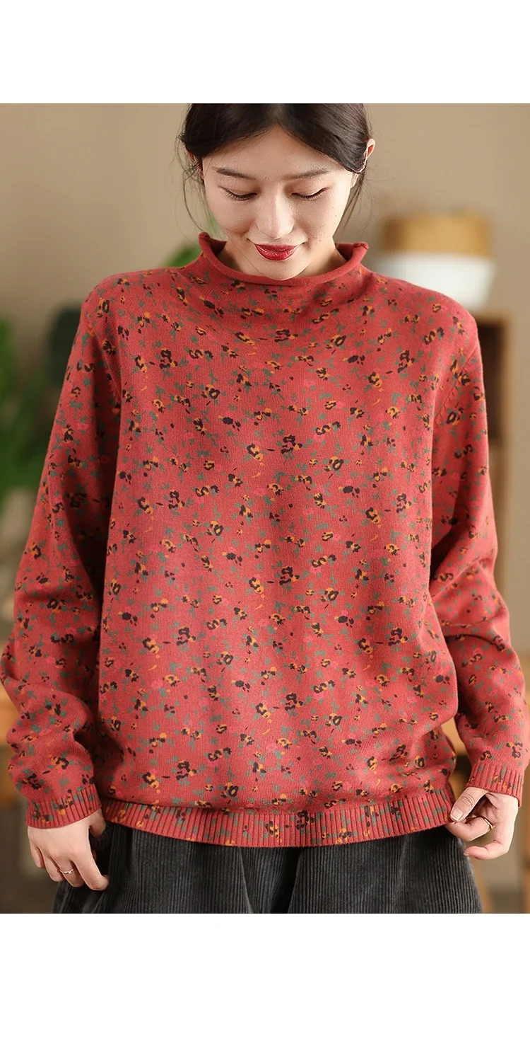 Chicfifth Sweater Women Winter Long Sleeve High Quality Autumn Vintage Top Knitted Cardigan