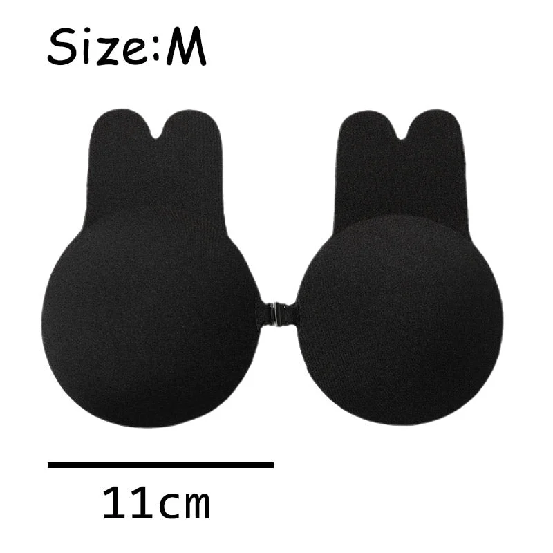 9CM-13CM Plus Size Rabbit Nipple Cover Breast Petals Intimates Accessories Push Up Invisible Bra Reusable Breast Stickers 1Pair
